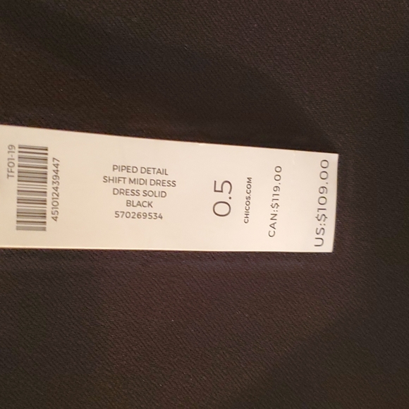 Classic black above the knee dress. - Picture 3 of 4